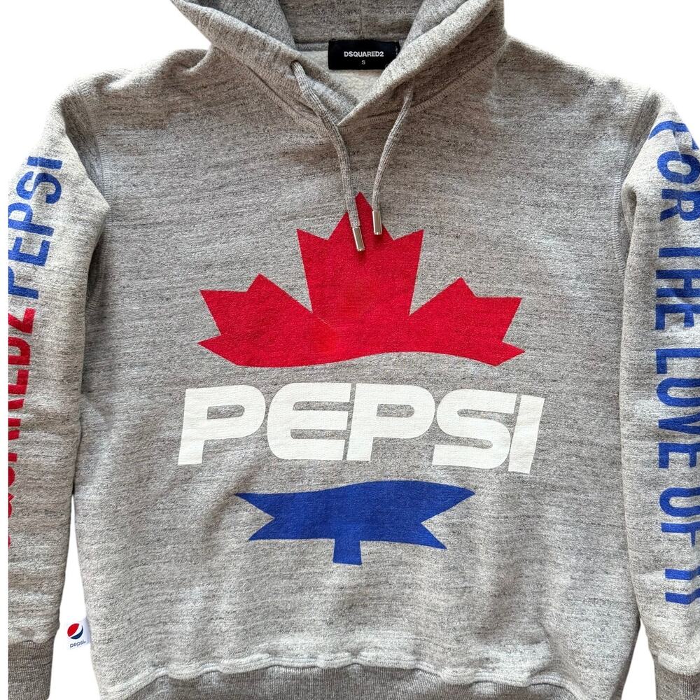 DSQUARED2: Men's Grey Peps Logo Hoodie - S
